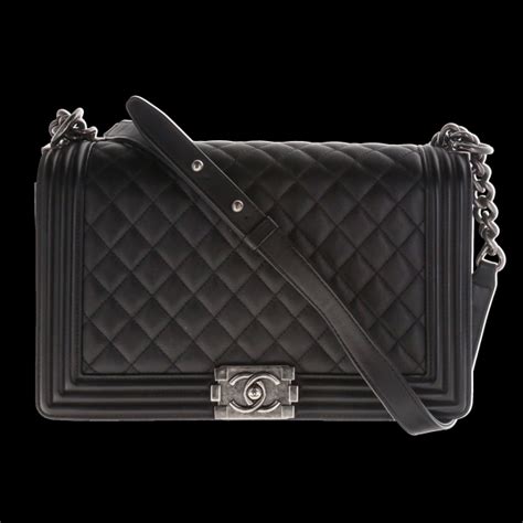 grand sac boy chanel noir prix|Chanel bag dimensions.